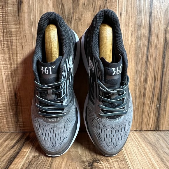 361 Degrees Meraki Womens Running Shoes Black White Grey Training Size 7.5 - Picture 4 of 7